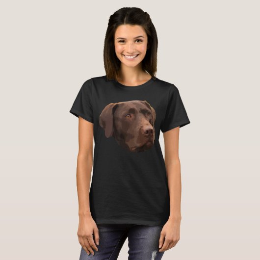 Funny Chocolate Lab T-Shirt Labrador Retriever do (Voorkant volledig)