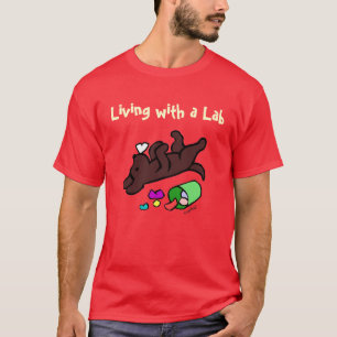 Funny Chocolate Labrador Cartoon Illustratie T-shirt