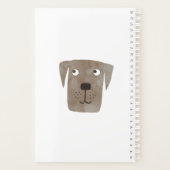 Funny Chocolate Labrador Retriever Dog Custom Name Planner (Achterkant)
