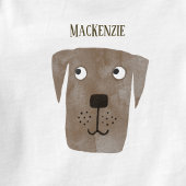 Funny Chocolate Labrador Retriever Dog Custom Name Romper