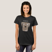 Funny Chocolate Labrador Retriever Dog Custom Name T-shirt (Voorkant volledig)