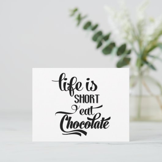 Funny Chocolate - Liefde Miss U denkt aan u Briefkaart (Staand voorkant)