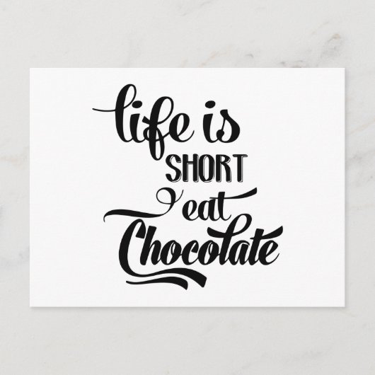 Funny Chocolate - Liefde Miss U denkt aan u Briefkaart (Voorkant)
