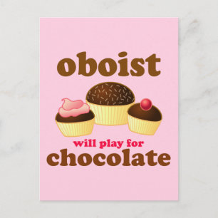 Funny Chocolate Oboe Briefkaart