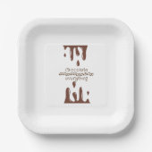 Funny Chocolate Papieren Bordje (Voorkant)