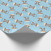 Funny Chocolate Pi Symbol Wiskunde leraar Cadeaupapier (Hoek)