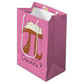 Funny Chocolate Pi Symbol Wiskunde leraar Medium Cadeauzakje (Voorkant Gekanteld)