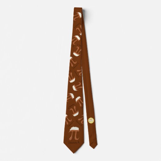 Funny Chocolate Pi Symbol Wiskunde leraar Stropdas (Voorkant)