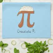 Funny Chocolate Pi Symbol Wiskunde leraar Theedoek (Gevouwen)
