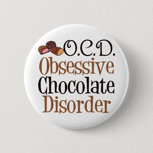 Funny Chocolate Ronde Button 5,7 Cm (Voorkant)