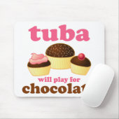 Funny Chocolate Tuba Muismat (Met muis)