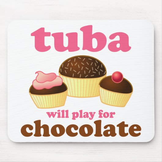 Funny Chocolate Tuba Muismat (Voorkant)