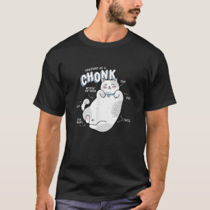Funny Chonk Cat Meme Anatomie van een Chonk T-shirt