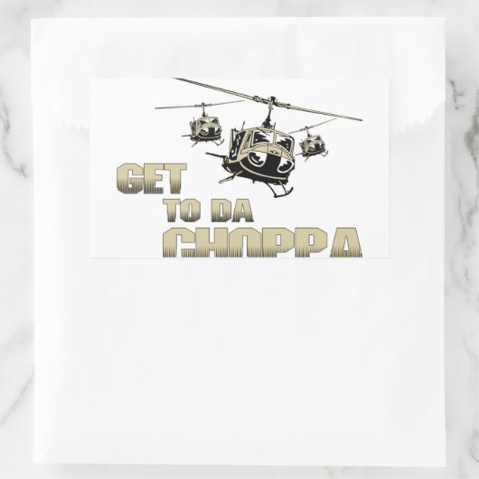 Funny Choppa Rechthoekige Sticker (Tas)