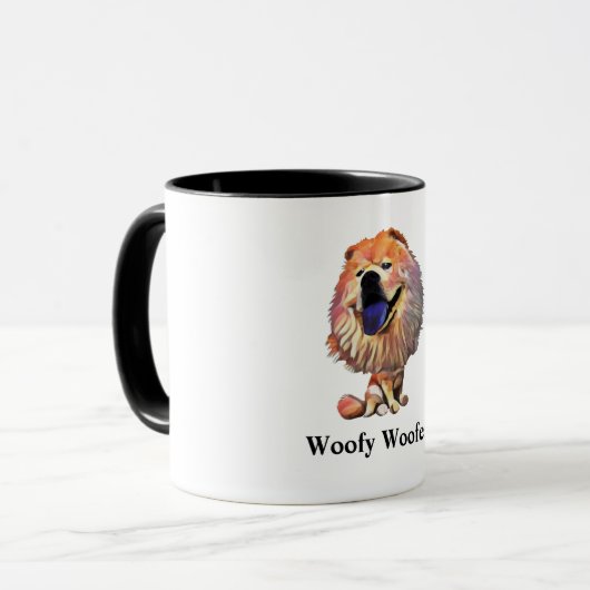 Funny Chow Chow Dog Mok (Voorkant links)