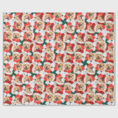 Funny Chow Chow Kerstpatroon Cadeaupapier (Vlak)