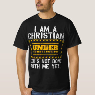 Funny Christelijk onder bouwkatholiek T-shirt