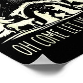 Funny Christian Christmas Jesus Oh Come Let Us Ado Poster (Hoek)