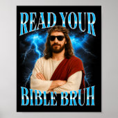 Funny Christian Read Your Bible Bruh Poster (Voorkant)