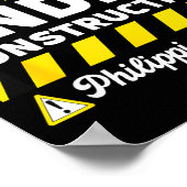 Funny Christian Under Construction Philipans 1-6 S Poster (Hoek)