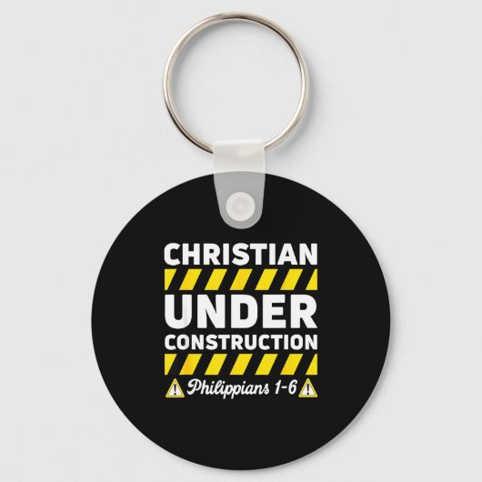 Funny Christian Under Construction Philipans 1-6 S Sleutelhanger (Voorkant)