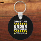 Funny Christian Under Construction Philipans 1-6 S Sleutelhanger (Voorkant)
