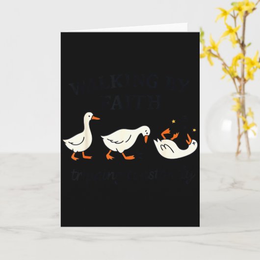 Funny Christian – Walking By Faith Tripng Constant Kaart (Gele Bloem)