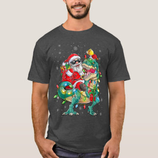 Funny Christmas 2022 Santa Riding T re Men Boys Xm T-shirt
