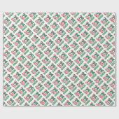 Funny Christmas "67 BRUH" Plaid & Elf Hat Holiday Cadeaupapier (Vlak)