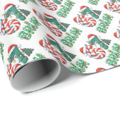 Funny Christmas "67 BRUH" Plaid & Elf Hat Holiday Cadeaupapier (Rol Hoek)