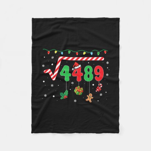Funny Christmas 6 7 Math Teacher 67 Meme Square Ro Fleece Deken (Voorkant)