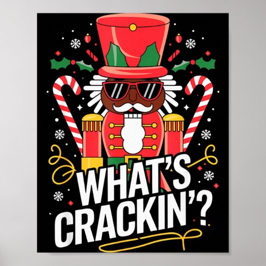 Funny Christmas African American Nutcracker Men Wo Poster (Voorkant)