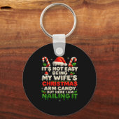Funny Christmas Arm Candy Husband Holiday Couple H Sleutelhanger (Voorkant)