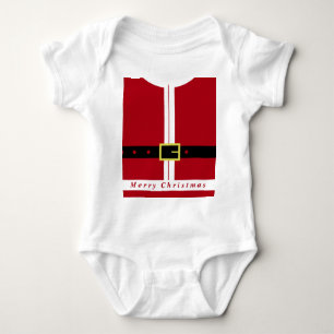 Funny Christmas Baby Bodysuit met Santa Design