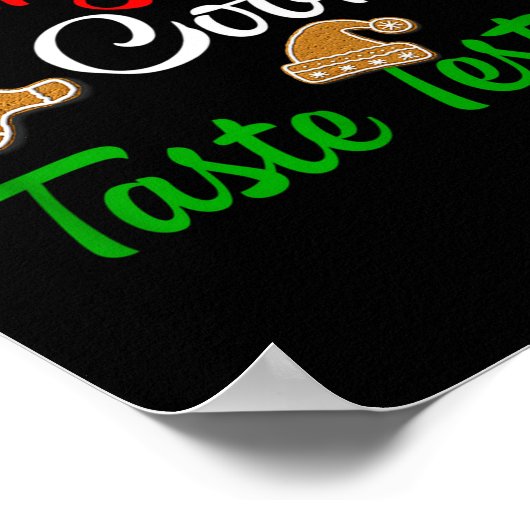 Funny Christmas Baking Team Cookie Taste Tester Poster (Hoek)