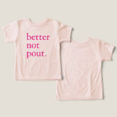 Funny Christmas Better Not Pout Simple Cute (Design Recto & Verso)