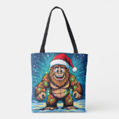Funny Christmas Bigfoot Draagtas (Achterkant)