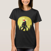 Funny Christmas Bigfoot Santa Hat Moon Sasquatch M T-shirt (Voorkant)