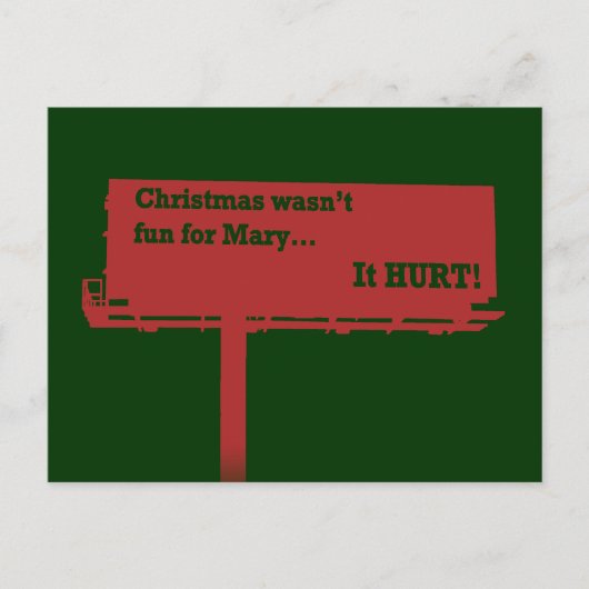 Funny Christmas Billboard carte postale (Devant)