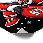Funny Christmas Bowling Cool Santa Claus 6 7 Meme  Poster (Hoek)