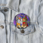 Funny Christmas Button Gift Happy Gnomes zingen (In situ)