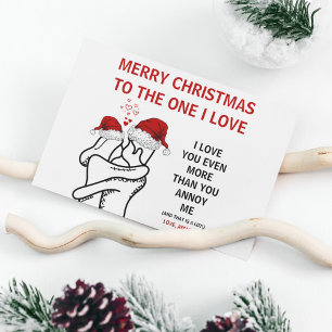 Funny Christmas Card For Husband Wife Boyfriend  Feestdagenkaart