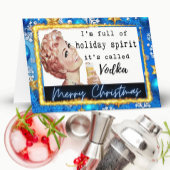 Funny Christmas Card Retro Best Friend "Vodka" Kaart