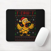 Funny Christmas Chicken F-caw-f Rooster Meme Humor Muismat (Met muis)