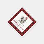 Funny Christmas chickens napkins custom name edit Servet (Hoek)