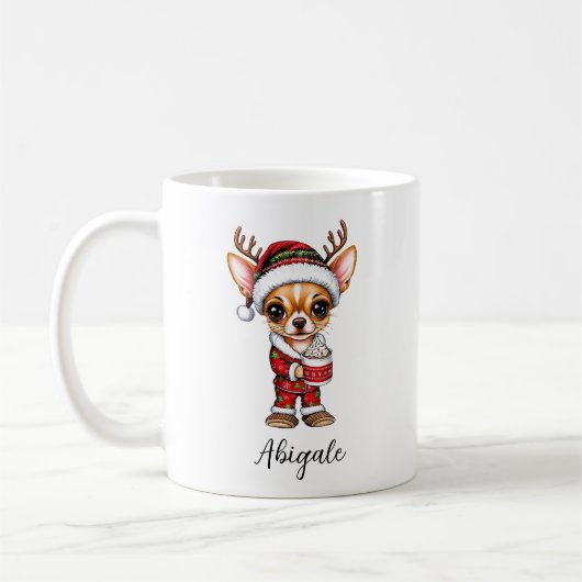Funny Christmas Chihuahua Mug (Gauche)