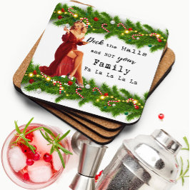 Funny Christmas Coaster Retro Best Friend Deck Bier Onderzetter