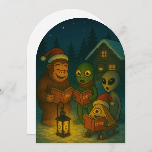 Funny Christmas Conspiracy Holiday Card Feestdagenkaart (Voorkant / Achterkant)