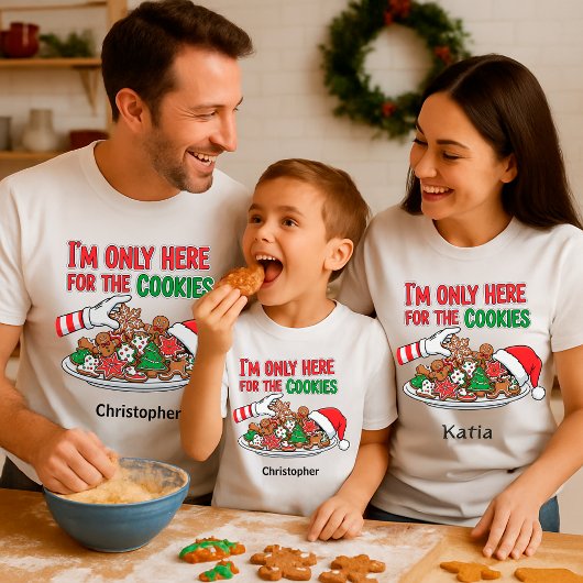 Funny Christmas Cookies – Custom Name T-shirt