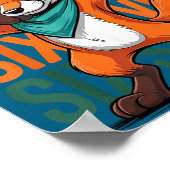 Funny Christmas Cool Fox Dabbing Xmas Dab Six Seve Poster (Hoek)